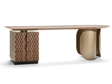 ERIK - Rectangular wooden writing desk with drawers by OPERA CONTEMPORARY - view 2